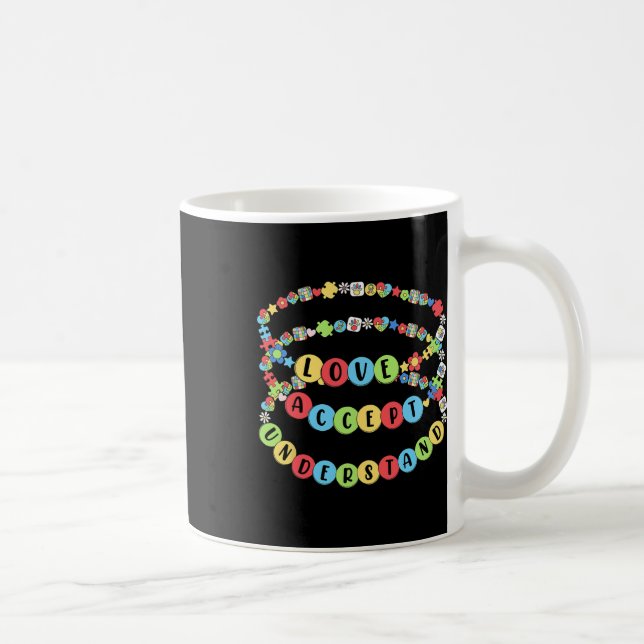 Caneca De Café Pulseira de Contas de Conscientização sobre Autism (Direita)