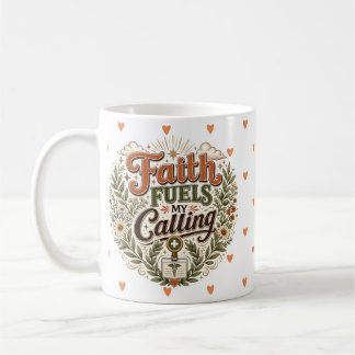Caneca De Café Pulseira de Crachá Terracota Oliva Flor Silvestre