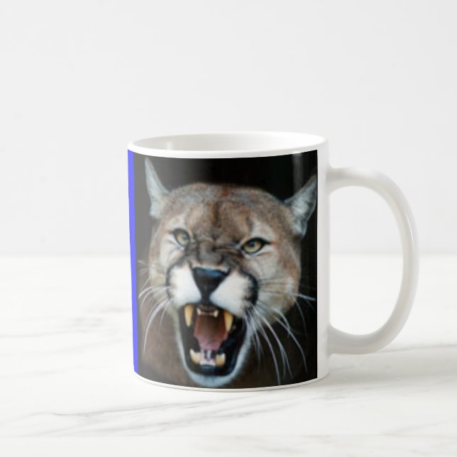 Caneca De Café Puma Snarling, puma assentado (Direita)