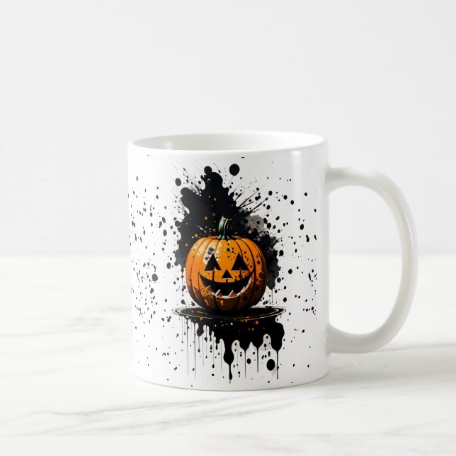 Caneca De Café Pumkin Ink Splatter Mug (Direita)