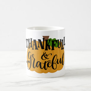 Caneca De Café Pumpkin agradecido e grato