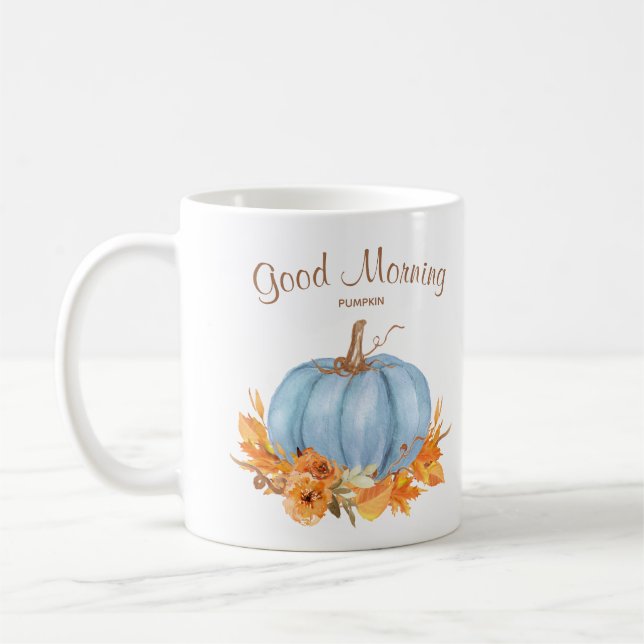 Caneca De Café Pumpkin Azul Coffee Mug (Esquerda)