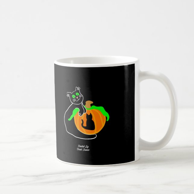 Caneca De Café Pumpkin Black Cat Coffee Mug (Direita)