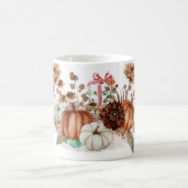 Caneca De Café Pumpkin branco e cor laranja