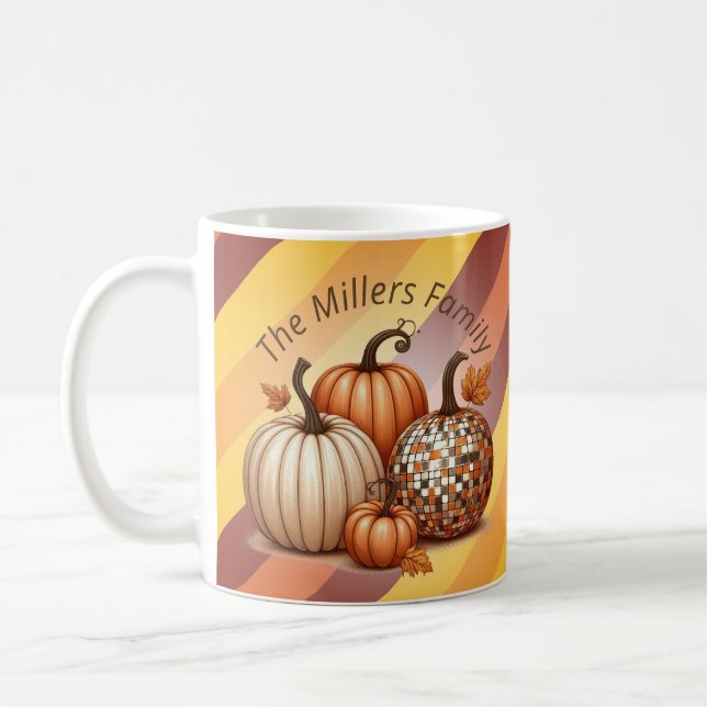 Caneca De Café Pumpkin Cólvora Padrão personalizado (Esquerda)