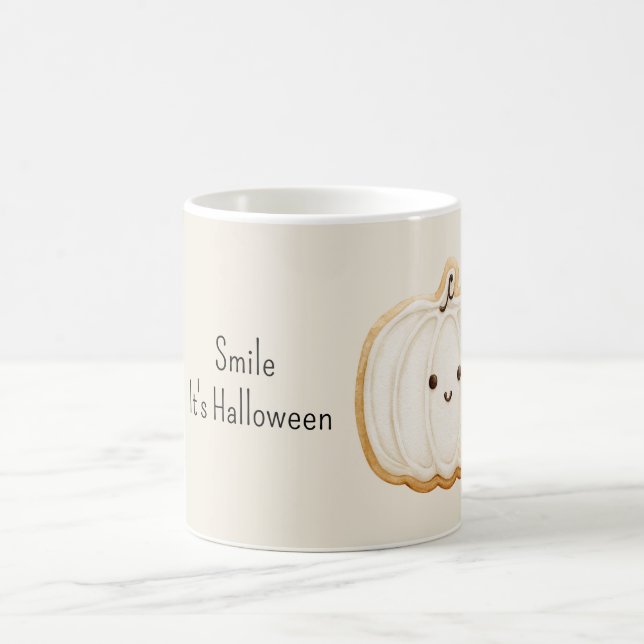 Caneca De Café Pumpkin Cookie Smile Halloween (Centro)