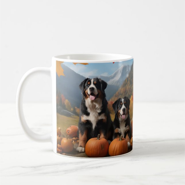Caneca De Café Pumpkin da Grande Montanha Suíça no outono (Esquerda)