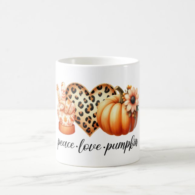 Caneca De Café Pumpkin de Amor pela Paz (Centro)