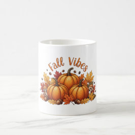 Caneca De Café Pumpkin de outono de Vibes - Outono de Cozy