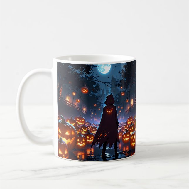 Caneca De Café Pumpkin Demon Mug - Anime do Dia das Bruxas (Esquerda)