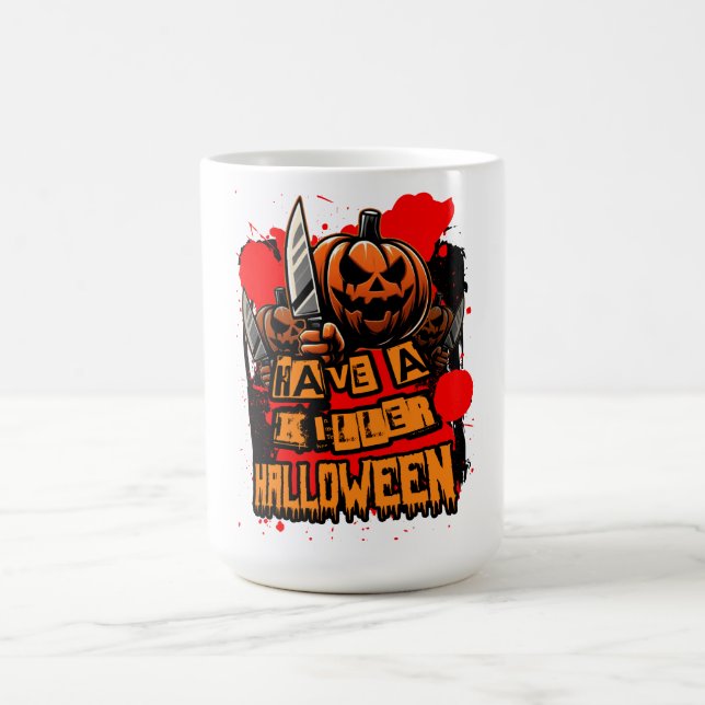 Caneca De Café Pumpkin do Assassino de Halloween (Centro)
