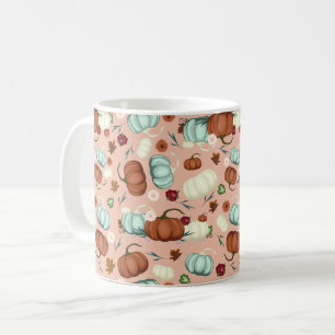 Caneca De Café Pumpkin Floral