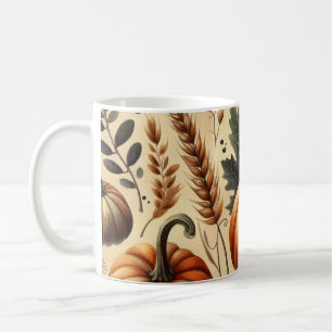 Caneca De Café Pumpkin Mug Watercolor Fall Foles