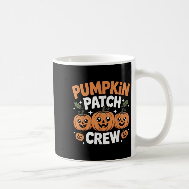Caneca De Café Pumpkin Patch Crew Matching Family Fall Autumn  (Direita)