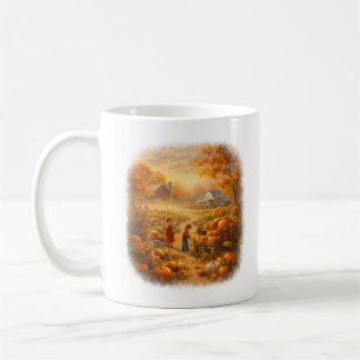 Caneca De Café Pumpkin Patch Morning – Autumn Harvest Farmhouse