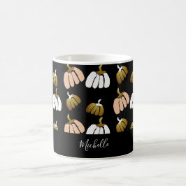 Caneca De Café Pumpkin Personalizado A Preto, Esbranquiçado, Bran