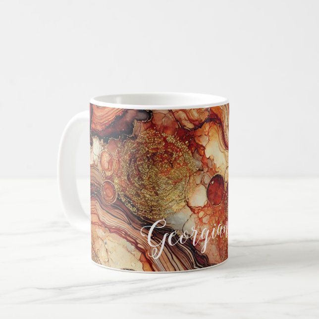 Caneca De Café Pumpkin Personalizado Roca de Álcool Automático (Frente Esquerda)