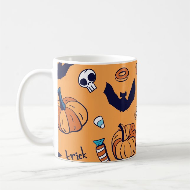 Caneca De Café Pumpkin Pumpkin Sem Olhos. (Esquerda)