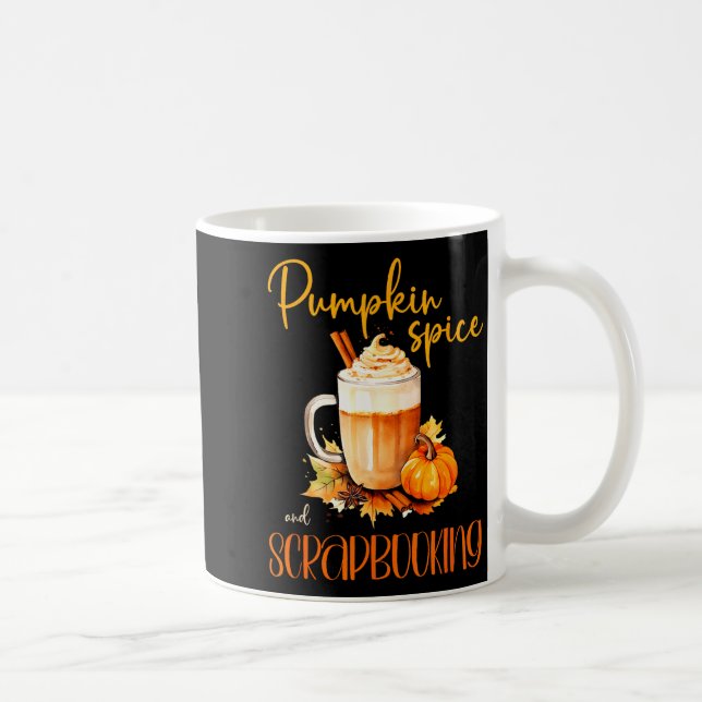 Caneca De Café Pumpkin Sce &amp; Scrapbooking _ Cute Autumn Rusti (Direita)