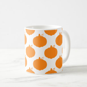 Caneca De Café Pumpkin Silhouette Pattern