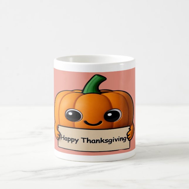 Caneca De Café Pumpkin Smiles & Gratitude Sips- Thanksgiving Mug (Centro)