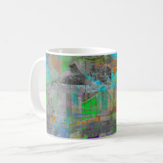 Caneca De Café "Pumpkin Spice Abstract" abstract art coffee mug (Frente Esquerda)