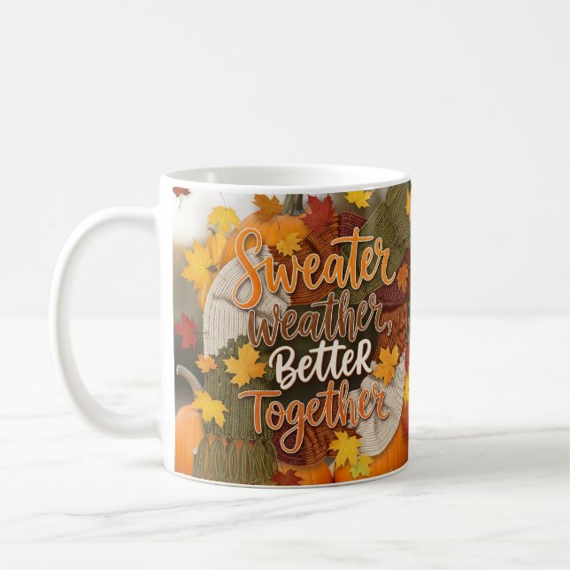 Caneca De Café Pumpkin Spice and Bad Advice - Engraçada Queda (Esquerda)