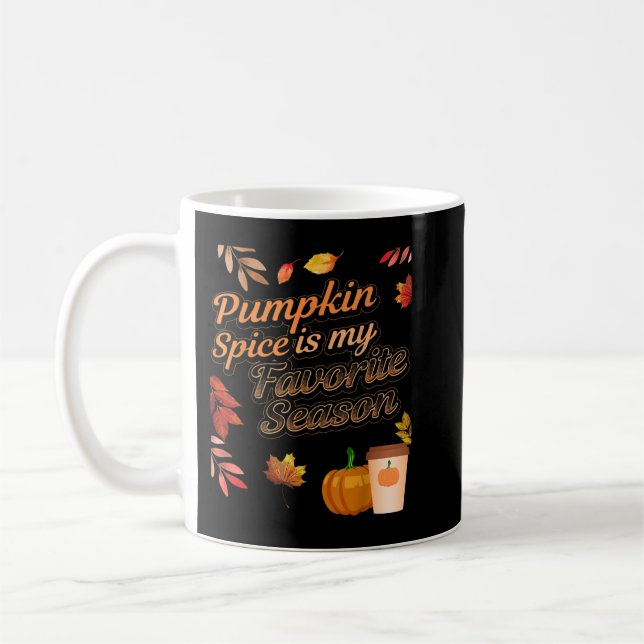 Caneca De Café Pumpkin Spice é minha estação favorita Folhas de o (Esquerda)