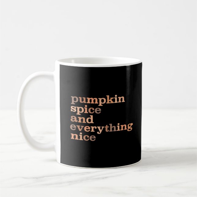 Caneca De Café Pumpkin Spice E Tudo Muito Engraçado Outono (Esquerda)