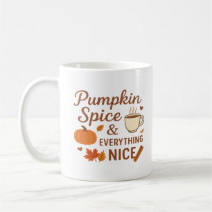Caneca De Café Pumpkin Spice E Tudo O Que É Bonito Queda Design