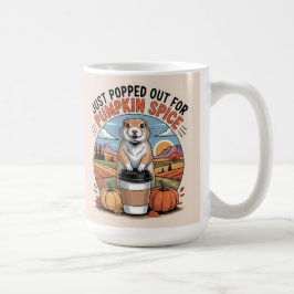 Caneca De Café Pumpkin Spice Halloween Autumn Prairie Dog