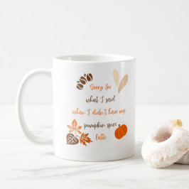 Caneca De Café Pumpkin Spice Latência Outono Engraçado Quote Boni