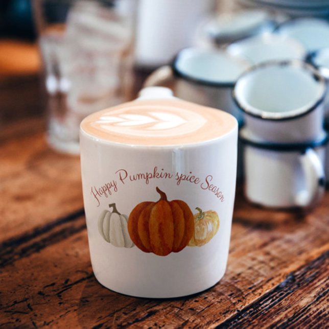 Caneca De Café Pumpkin Spice Season Bompkin, amante de outono (Criador carregado)