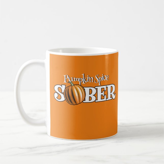 Caneca De Café Pumpkin Spice Sober para Sober Halloween (Esquerda)