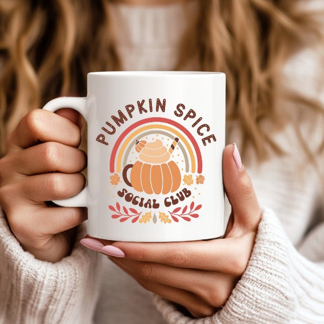 Caneca De Café Pumpkin Spice Social Club – Cute Fall PSL  (Criador carregado)