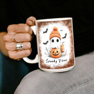 Caneca De Café Pumpkin Spice Spooky Vibes Personalizadas