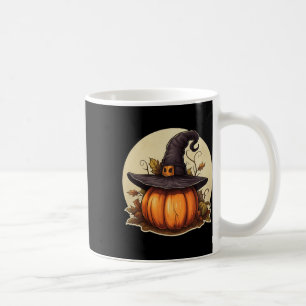 Caneca De Café Pumpkin Vestindo Roupa de Chapéu de Bruxa