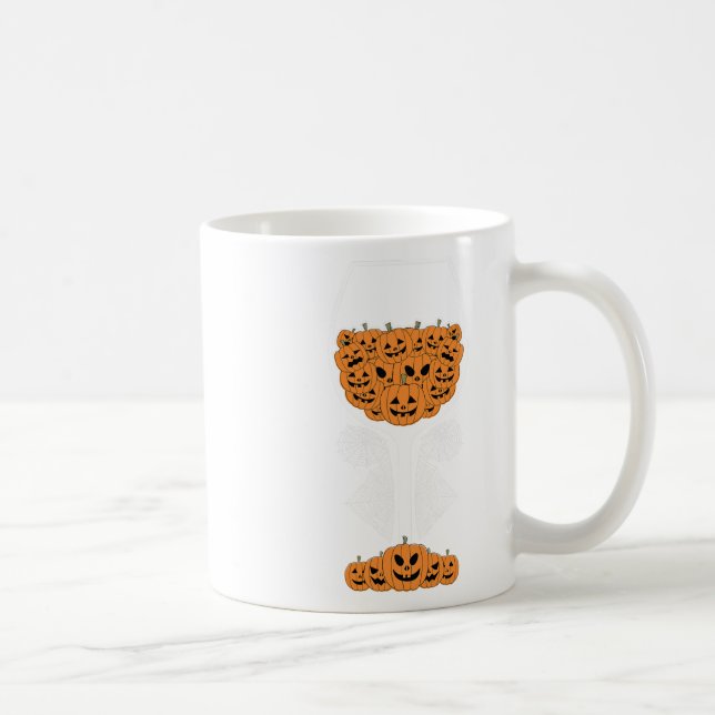 Caneca De Café Pumpkin Wine Gl Spider Fácil Halloween (Direita)