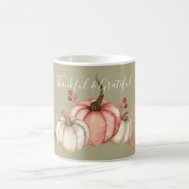 Caneca De Café Pumpkins bonito de Aquarela na Sage