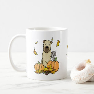Caneca De Café Pumpkins Cute de Queda de Terrier (sem punho 1b2)