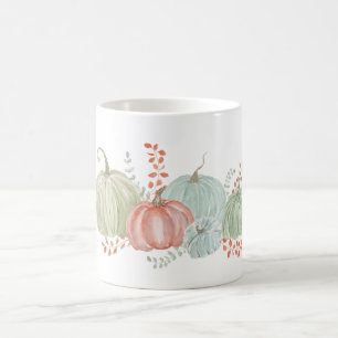 Caneca De Café Pumpkins de queda de aquarela
