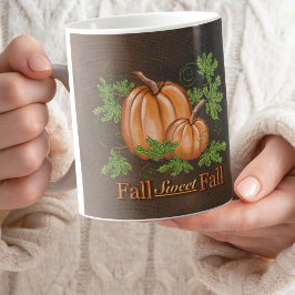 Caneca De Café Pumpkins de queda doce | Marrom russo