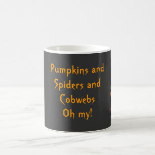 Caneca De Café Pumpkins e aranhas e teias de copa