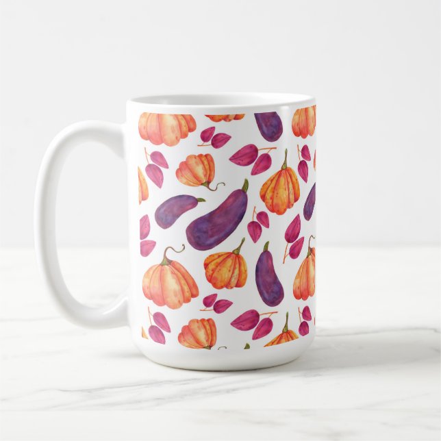 CANECA DE CAFÉ PUMPKINS E EGGPLANTAIS DE RODAS E LARANJAS (Esquerda)