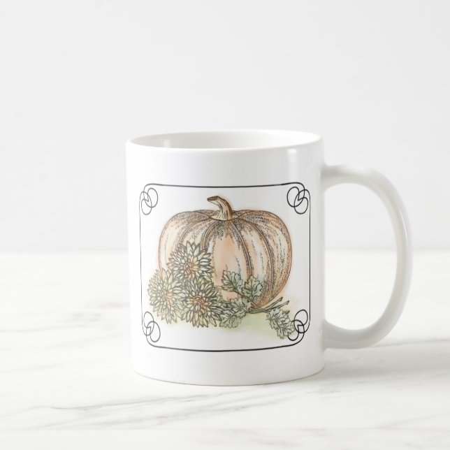 Caneca De Café Pumpkins e Mães Queda floral (Direita)