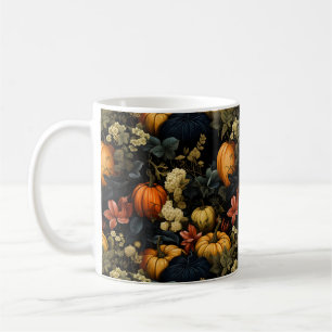 Caneca De Café Pumpkins Floral Art Mug