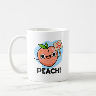 Caneca De Café Pun de Fruta de Pêssego de Pêssego
