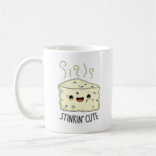 Caneca De Café Pun De Queijo Engraçado E Bonito