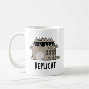 Caneca De Café Pun Gato Replicado Funny Replicado Replicado Repli