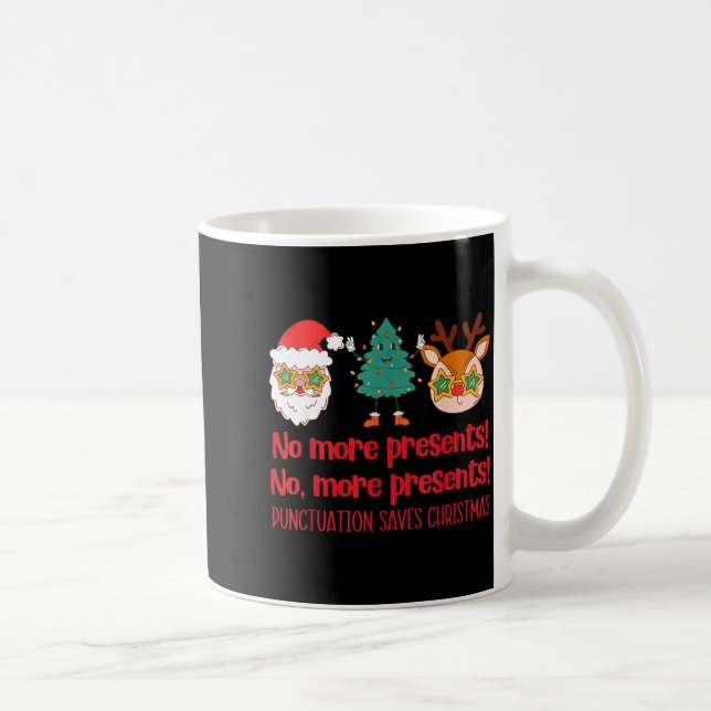 Caneca De Café Punctuation Saves Christmas Reading Teacher Ela Gr (Direita)